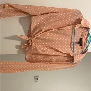 Cropped button shirt